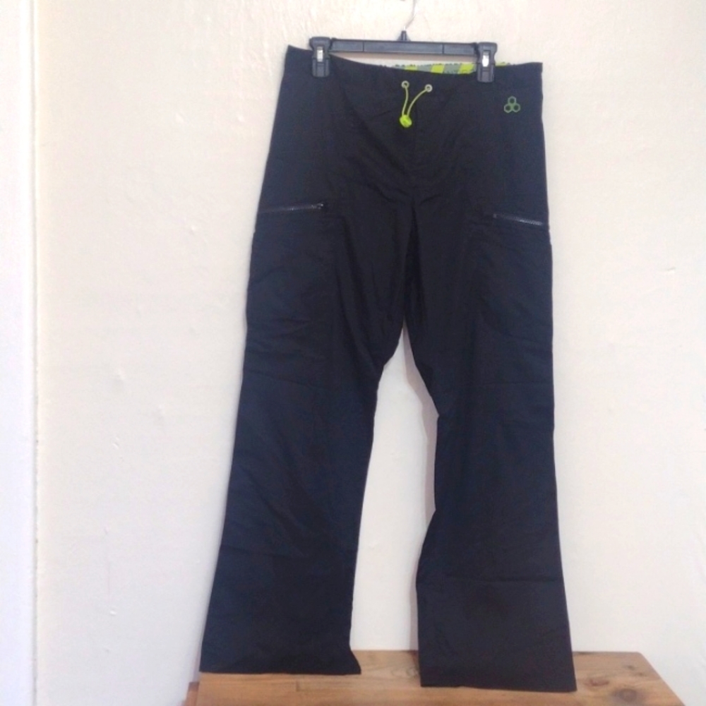 Antidote Black Drawstring Waist Wide Leg Cargo Athletic Pants Size L